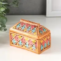 Шкатулка "Ларец цветной" 7,5х10х6 см