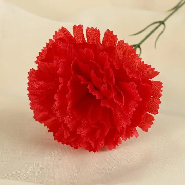 Цветы искусственные "Гвоздика" 37 см, красный