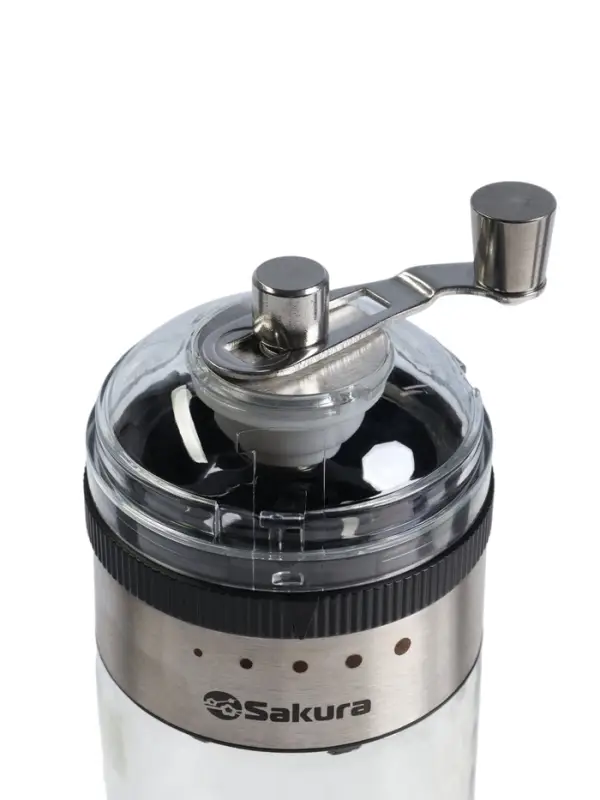 Кофемолка Sakura SA-6164, 3 в 1, мельница, стеклянная ёмкость для хранения, стакан для кофе