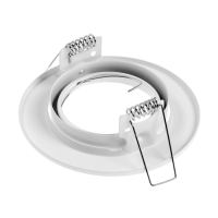 Светильник встраиваемый поворотный, под лампу MR16, круг, металл, белый