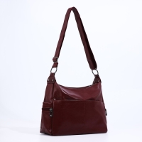 Сумка-мешок на молнии цвет бордовый