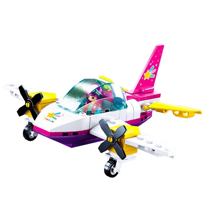 Конструктор Розовая Мечта &laquo;Пляжный самолёт&raquo;, 111 деталей, в пакете