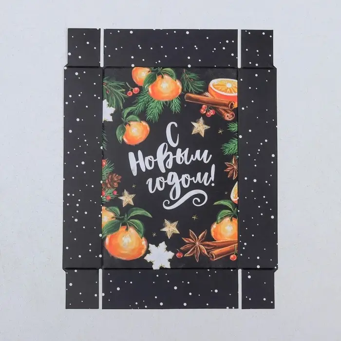 Коробка для кондитерских изделий &laquo;Новогодняя&raquo;, 18 х 12 х 3.5 см