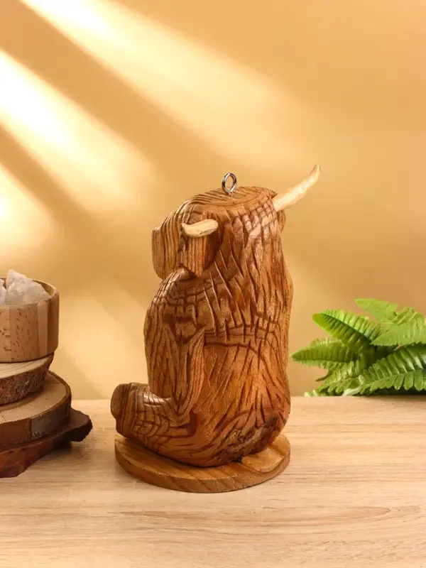 Сувенир "Бычок" дерево Джампинис 13х12х26 см