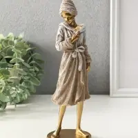 Сувенир полистоун "Девушка в банном халате" 8,5х8,5х25 см