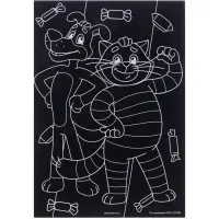 Гравюра детская, со стекой, Простоквашино