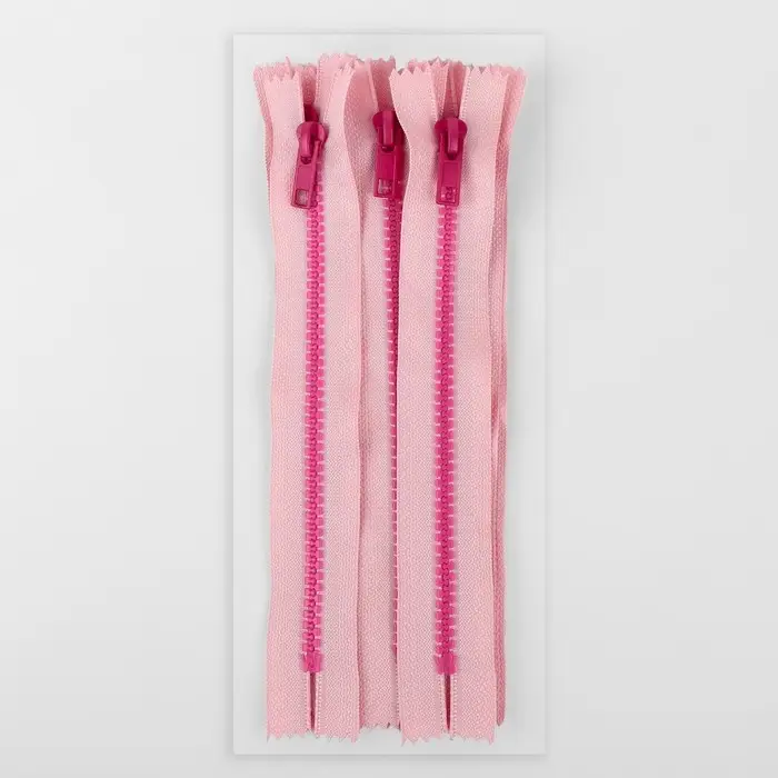 Молния &laquo;Трактор&raquo;, №5, неразъёмная, замок автомат, 18 см, розовая