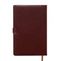 Ежедневник недатированный формат А5, с хлястиком, 112л, линия, пвх, Коричневый
