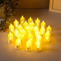 Светодиодная свеча LED "Свеча с подтёками, грани" 3хLR41, прозрачный 3,5х3,5х7 см