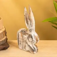 Набор сувенирный "Зайцы" дерево, h - 25,20 и 15 см