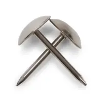 Гвозди ТУНДРА, декоративные, обивочные, 8&times;15 мм, хром, фасовка 50 шт.