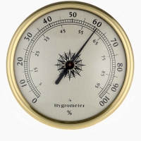 Гигрометр, настенный, d=7,2см, золотая рамка