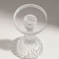 Подсвечник стекло "Монпелье" прозрачный d=8 см 8,8х8,8х18 см