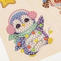 Алмазная мозаика - стикер на новый год для детей с частичным заполнением &laquo;Волшебный Новый Год!&raquo;, новогодний набор для творчества