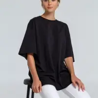 Футболка оверсайз &laquo;Чистая соль&raquo;, черная, размер M/L (48-50)