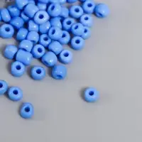 Бисер круглый 6/0 в бутылочке "Голубой небесный" 20 гр