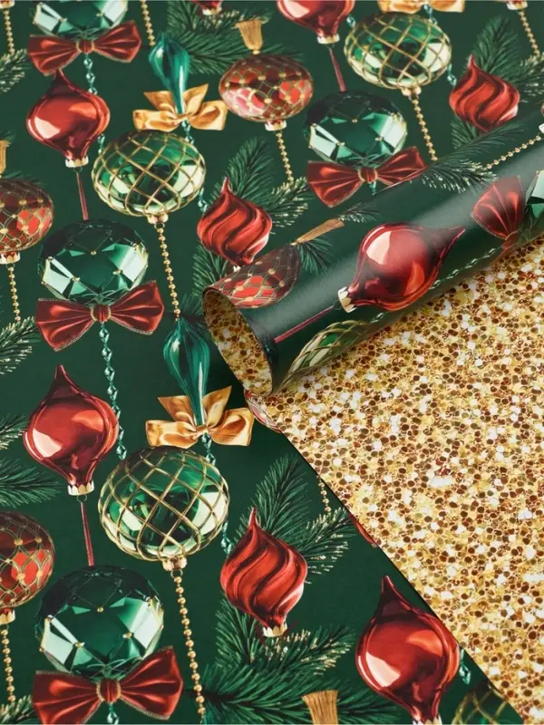 Бумага упаковочная глянцевая двухсторонняя &laquo;Зелёная роскошь&raquo;, 70&times;100 см