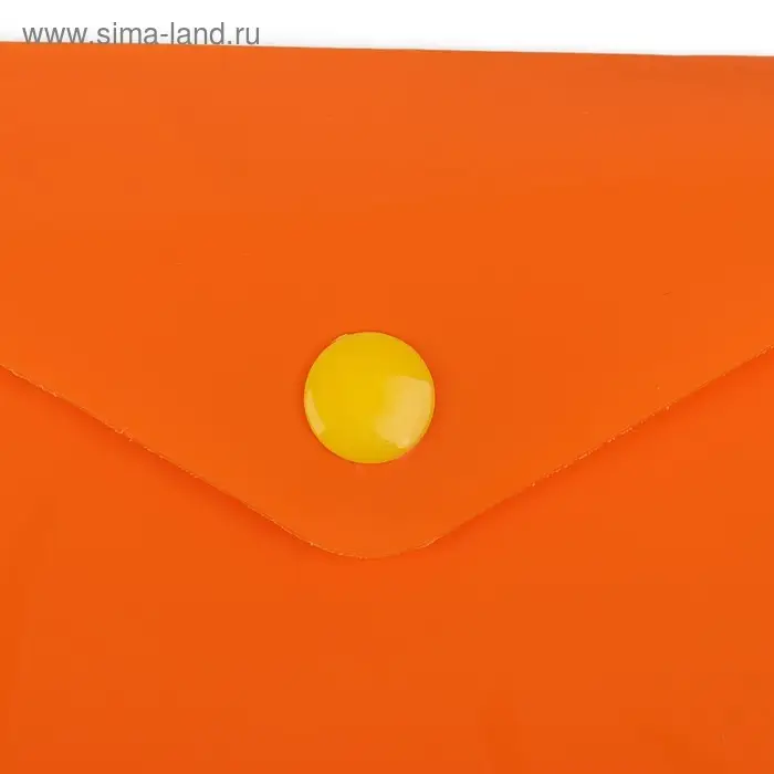 Папка-конверт на кнопке, А6, 180 мкм, вертикальная, глянцевая, МИКС