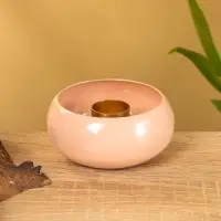 Подсвечник на 1 свечу на магнитах "Пудровый розовый" 7,5х7,5х3,5 см