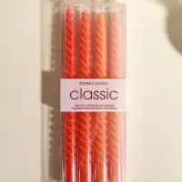 Набор свечей витых, 2х25 см, 4 шт, палитра оранжевого 25,5х8,8х2,4 см