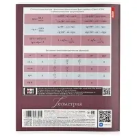 Тетрадь 48 листов в клетку &laquo;Буквица&raquo; ГЕОМЕТРИЯ, обложка мелованный картон, матовая ламинация, тиснение фольгой, с интерактивным справочником...