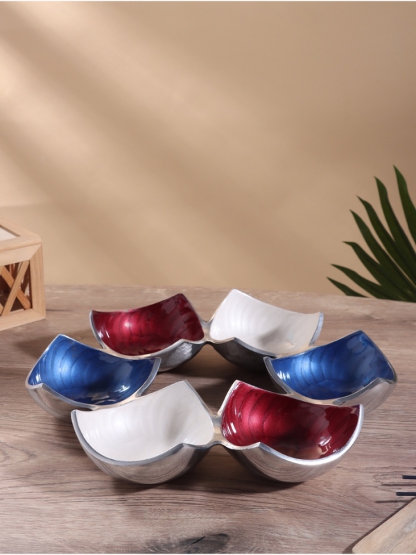 Менажница "Триколор" алюминий 29х29х3,5 см