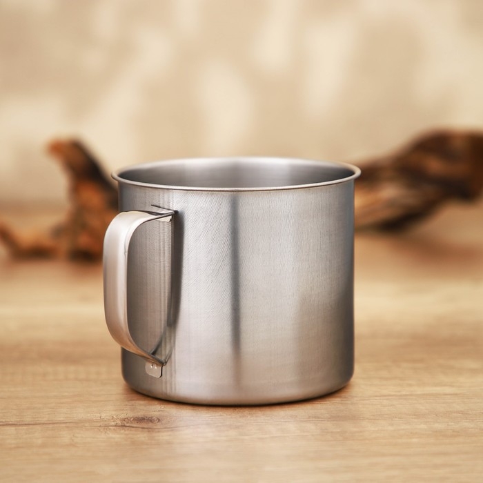 Кружка из нержавеющей стали &laquo;Мэйли&raquo;, 1,1 л, d=12,5 см, цвет хромированный