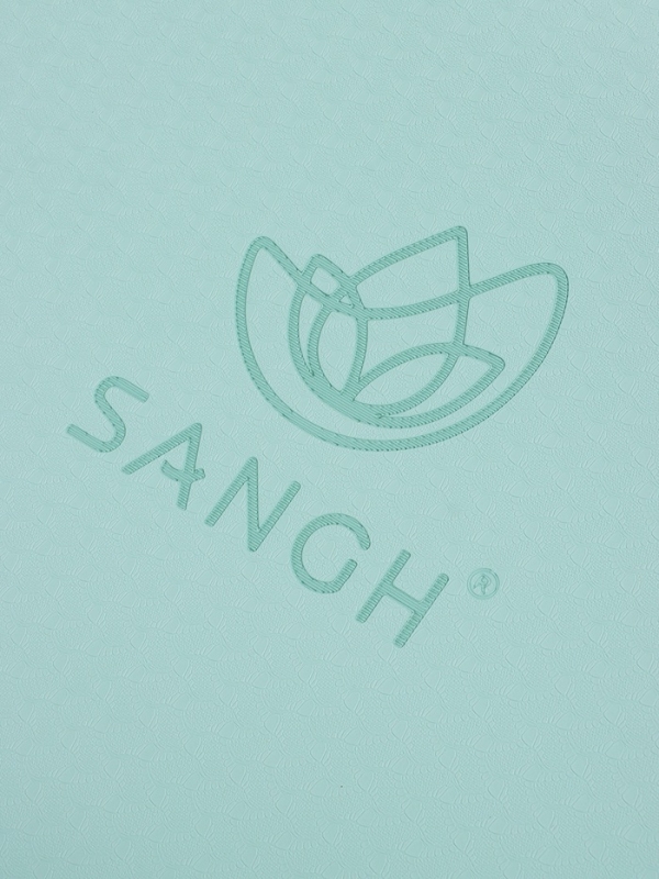 Коврик для йоги и фитнеса Sangh, 183х61х0,4 см цвет мятный/темно-бирюзовый