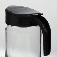 Кувшин &laquo;Амфора&raquo;, стеклянный, 1.5 л, с черной крышкой