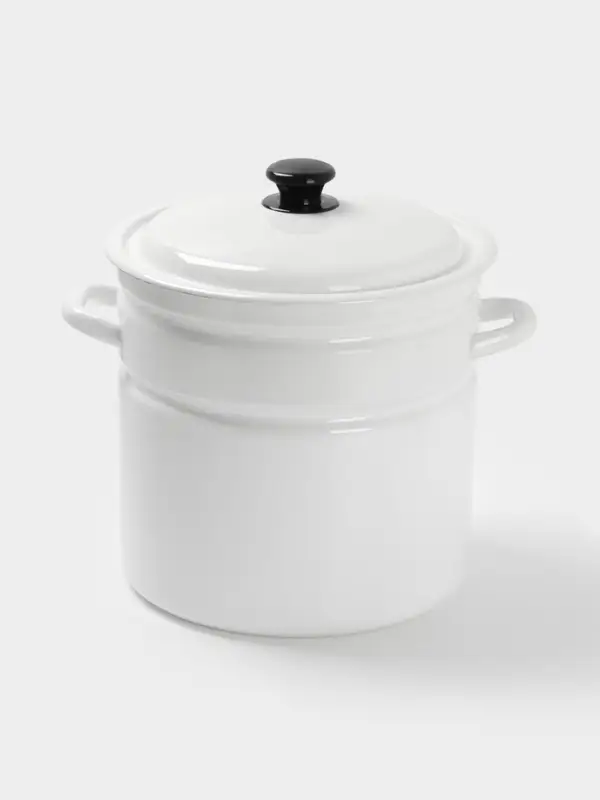 Кастрюля цил.борт. 12 л белая (без декора)