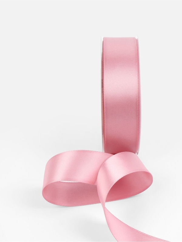 Лента атласная двухсторонняя №158 25мм*25&plusmn;1м сакура TR