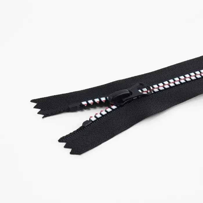 Молния &laquo;Трактор&raquo;, №5, неразъёмная, замок автомат, 18 см, чёрная, белая, красная