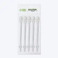 Набор шнурков для обуви, 6 шт., силиконовые, полукруглые, на застёжке, 4 мм, 11 см, белый