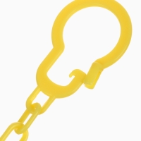 Пустышка классическая, с держателем, +0мес., цвет зеленый/желтый