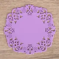 Набор подставок под горячее &laquo;Чаепитие&raquo;, 4 шт, 10 см, цвет МИКС