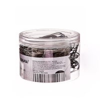 Скрепки 78мм никелированные в пластиковой тубе 100 штук