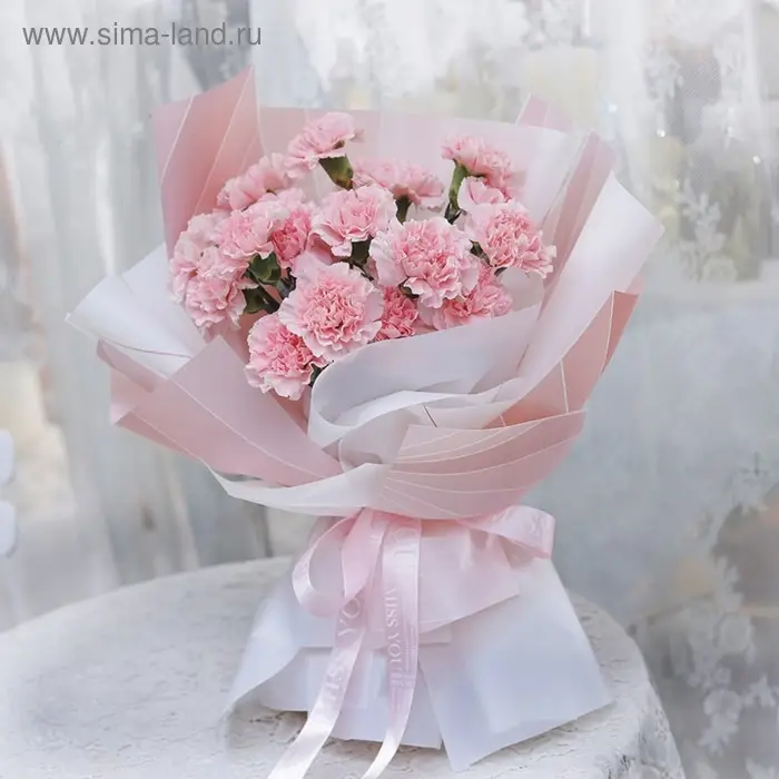 Пленка для цветов, розовый "Линии" 57&times;57 см