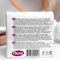 Салфетки бумажные, 24х24 см, 100 шт, белые