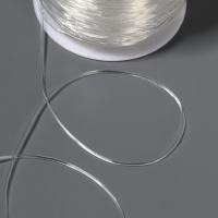 Нить для плетения 100&plusmn;1м d1мм эластичная силикон прозрачный АУ