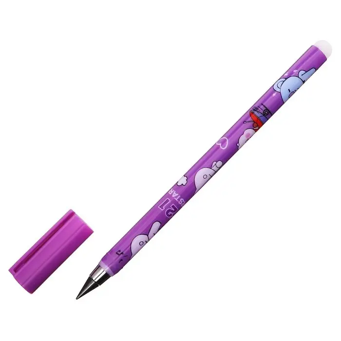 Карандаш чернографитный НВ, вечный, с рисунком, МИКС