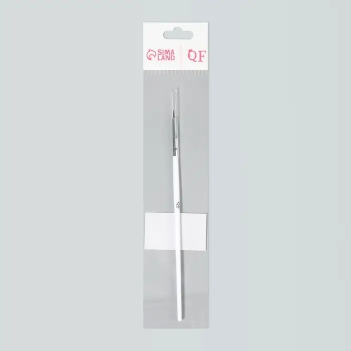 Кисть для дизайна ногтей, тонкая, 16.5 см, d=2&times;6 мм, белая