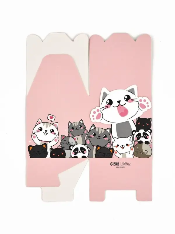 Подарочная коробка, упаковка &laquo;Котята&raquo; 10&times;10&times;10 см