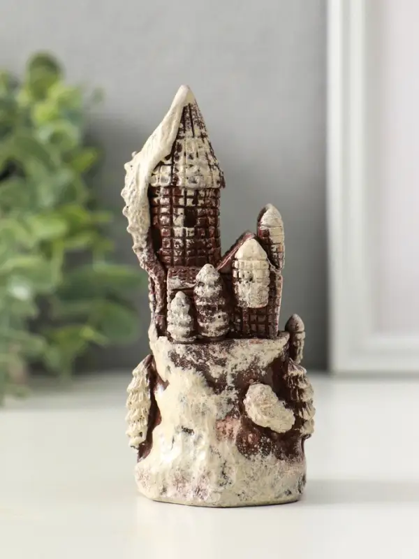 Фигура "Замок" размер 12х6 см, гипс, цвет коричневый
