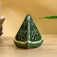 Подсвечник "Пирамидка" керамика, цв. МИКС, 8х8х12 см