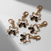 Шарм &laquo;Котёнок&raquo;, чёрный в золоте