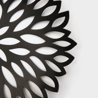 Фруктовница Доляна &laquo;Пион&raquo;, 28,5&times;28,5&times;4,5 см, цвет чёрный