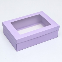 Коробка подарочная складная, упаковка, &laquo;Лавандовая&raquo;, с окном 30 х 20 х 9 см