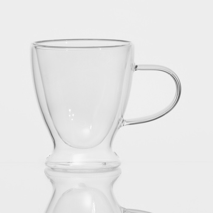 Кружка стеклянная с двойными стенками &laquo;Дуо&raquo;, 300 мл