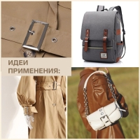 Пряжка для ремня, 5,5 &times; 5,2 см, 40 мм, цвет чёрный никель