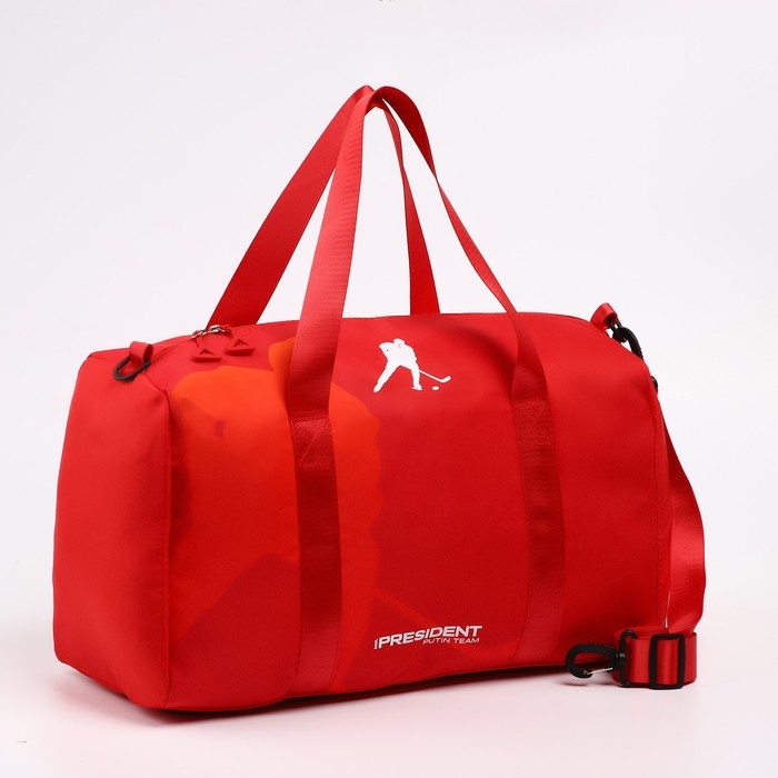 Сумка спортивная &laquo;RUSSIAN HOKEY&raquo;, 47 x 28 x 24 см, цвет красный